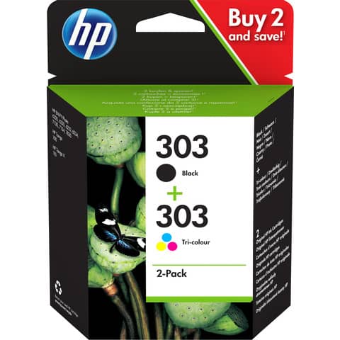 Cartuccia inkjet 303 - 2 pack/tri-color HP 3YM92AE